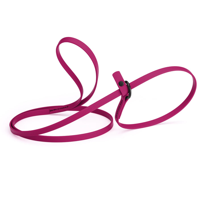 Magenta Pink slip lead dog leash, made from waterproof Biothane, 3/8-inch wide