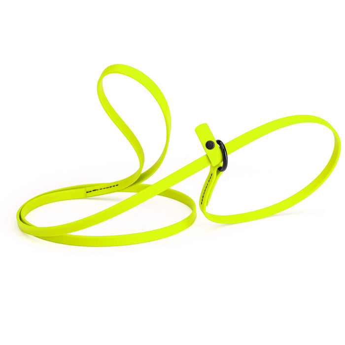 Safety Yellow slip lead dog leash, made from waterproof Biothane, 3/8-inch wide