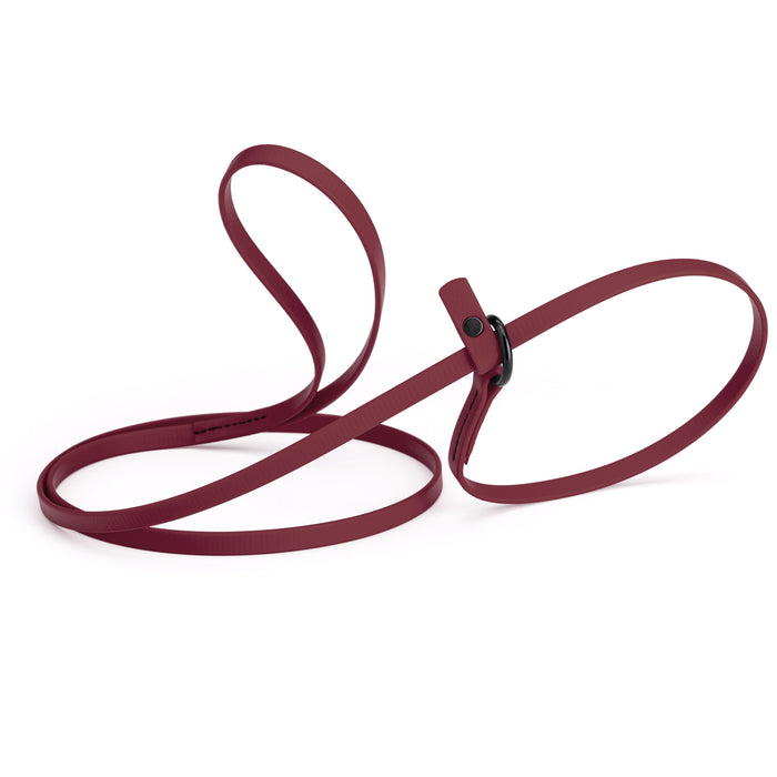Merlot Burgundy slip lead dog leash, made from waterproof Biothane, 3/8-inch wide