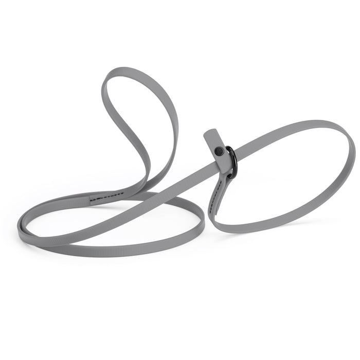 Battleship Gray slip lead dog leash, made from waterproof Biothane, 3/8-inch wide