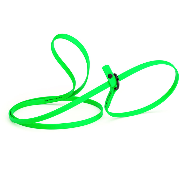 Tropical Green slip lead dog leash, made from waterproof Biothane, 3/8-inch wide