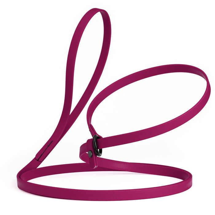Magenta Pink slip lead dog leash, made from waterproof Biothane, 1/2-inch wide