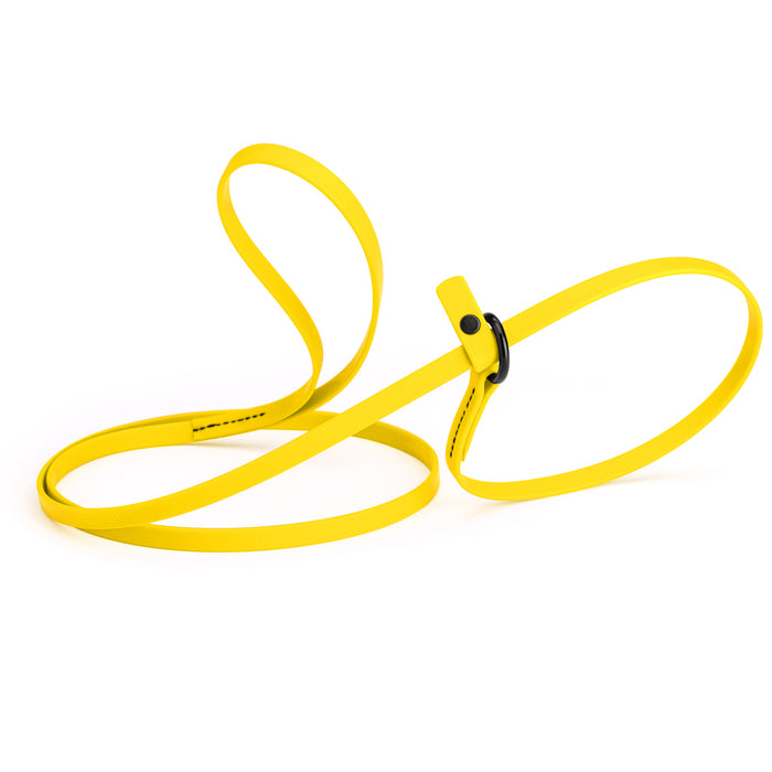 Lemon Yellow slip lead dog leash, made from waterproof Biothane, 3/8-inch wide