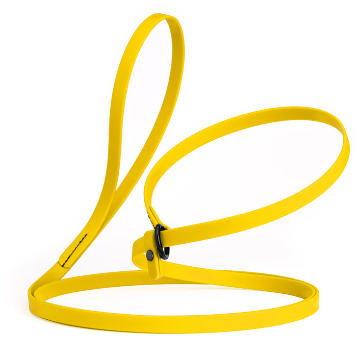 Lemon Yellow slip lead dog leash, made from waterproof Biothane, 1/2-inch wide