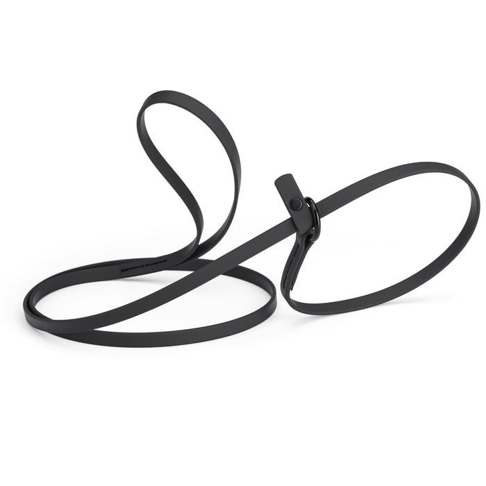 Black slip lead dog leash, made from waterproof Biothane, 3/8-inch wide