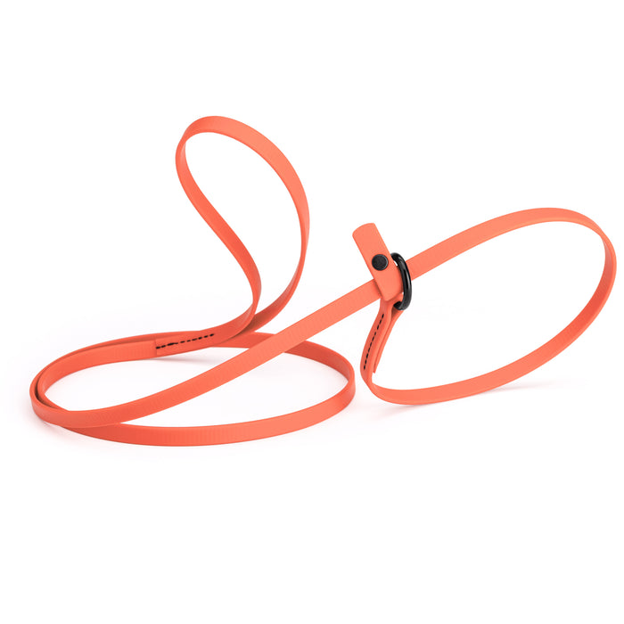 Coral slip lead dog leash, made from waterproof Biothane, 3/8-inch wide