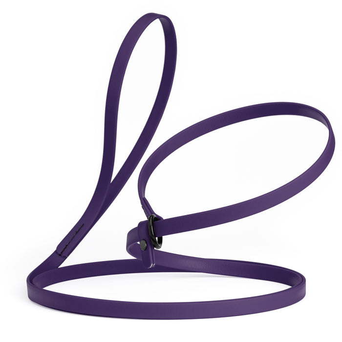 Violet Purple slip lead dog leash, made from waterproof Biothane, 1/2-inch wide