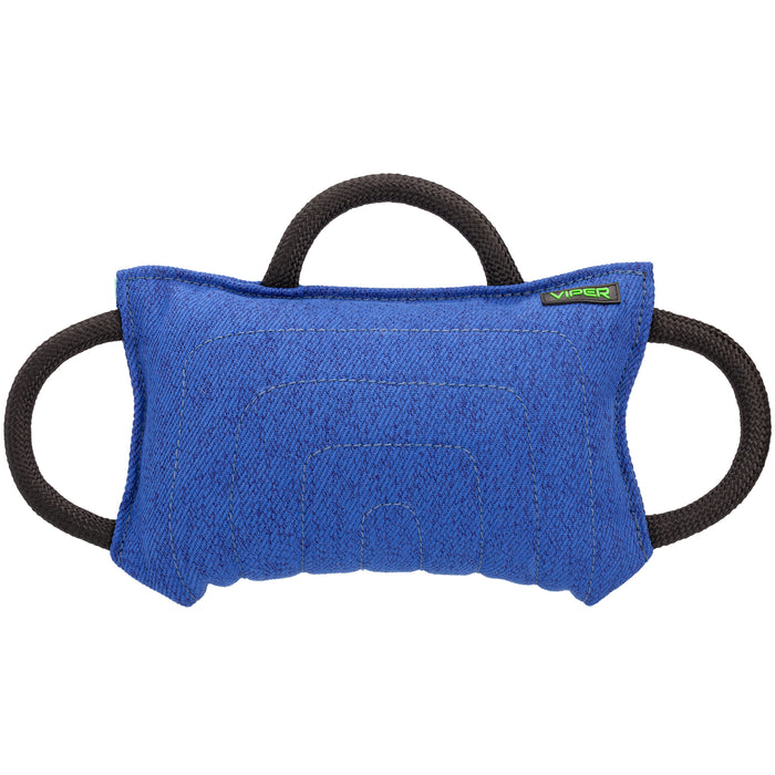 Dog training bite pillow with three handles, made of French linen