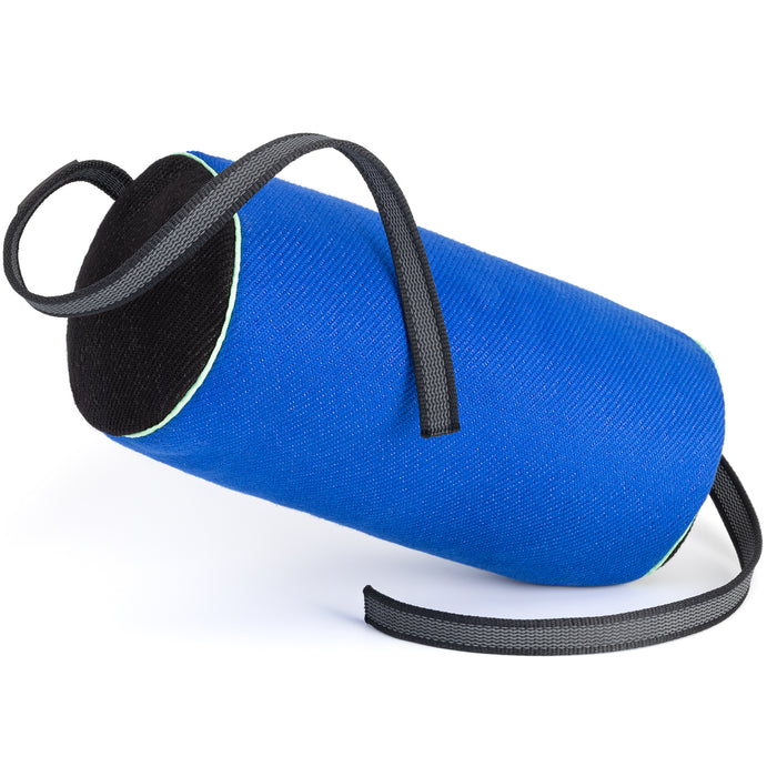 Dog training bite roll with two strap handles, made of French linen