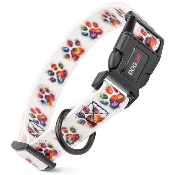 Dogline 1" Biothane Printed Dog Collar with Quick Release Buckle