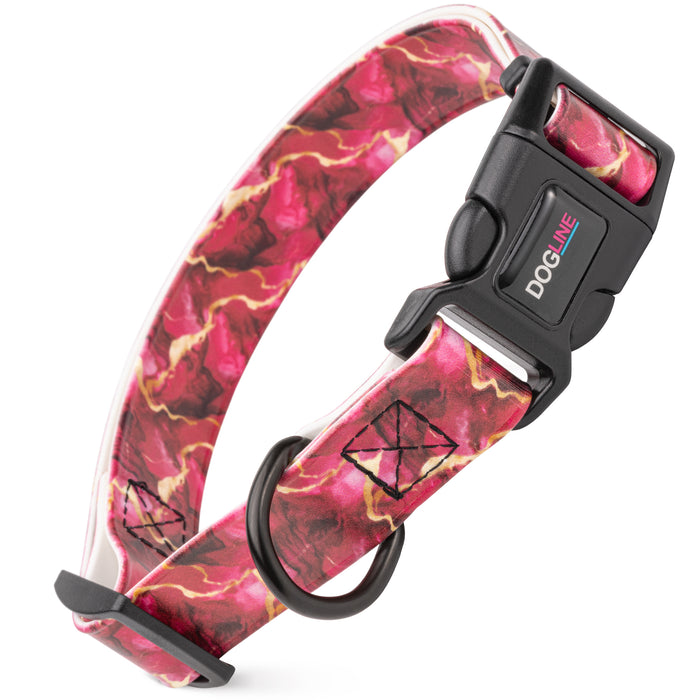Dogline 1" Biothane Printed Dog Collar with Quick Release Buckle