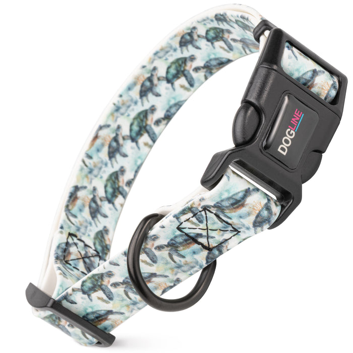 Dogline 3/4" Biothane Printed Dog Collar with Quick Release Buckle