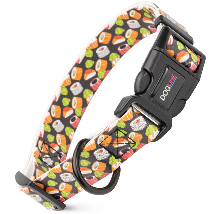 Dogline 3/4" Biothane Printed Dog Collar with Quick Release Buckle