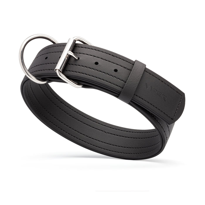 Black Biothane Working Dog Collar