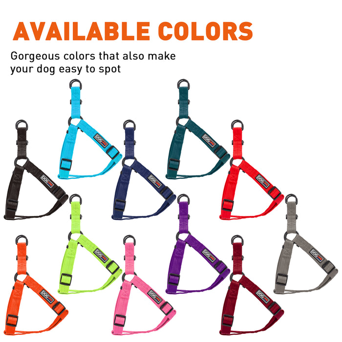 Nylon harnesses for dogs with quick release buckle, adjustable, 11 colors available