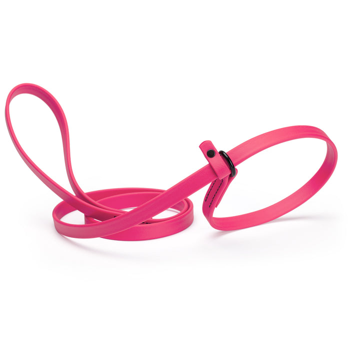 Passionfruit Pink slip lead dog leash, made from waterproof Biothane, 5/8-inch wide