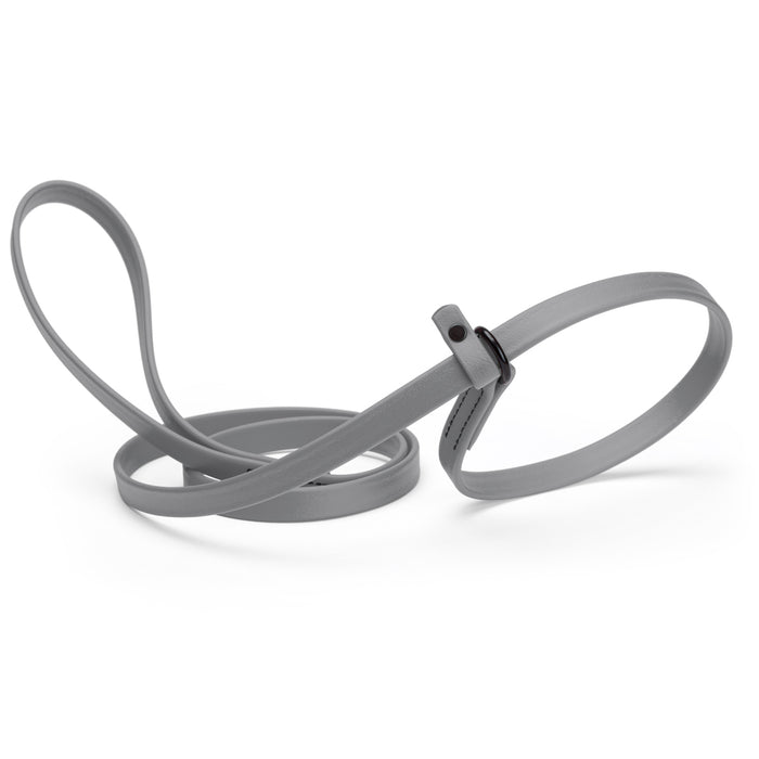 Battleship Gray slip lead dog leash, made from waterproof Biothane, 5/8-inch wide