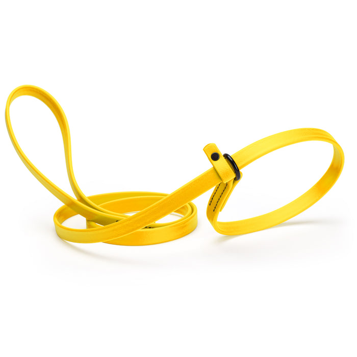 Lemon Yellow slip lead dog leash, made from waterproof Biothane, 5/8-inch wide