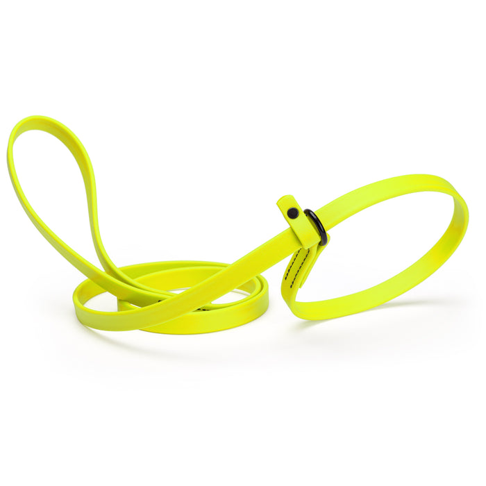Safety Yellow slip lead dog leash, made from waterproof Biothane, 5/8-inch wide