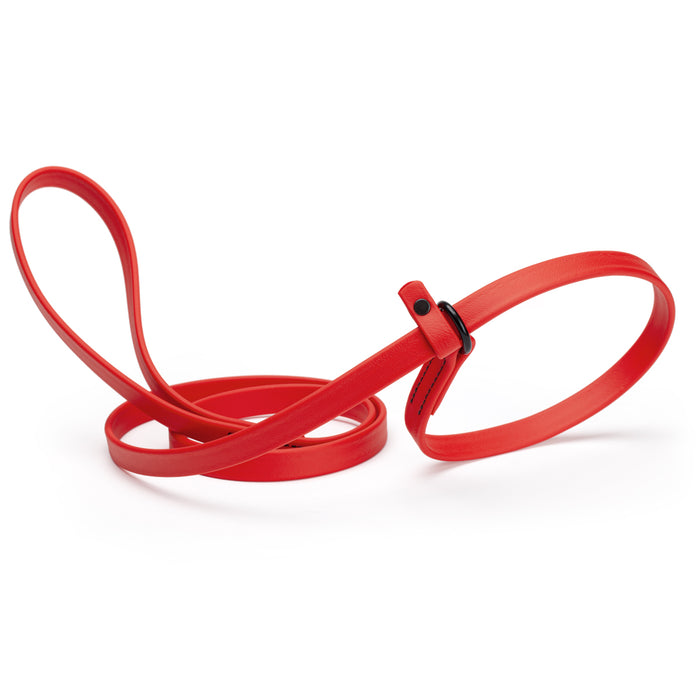 Cherry red slip lead dog leash, made from waterproof Biothane, 5/8-inch wide