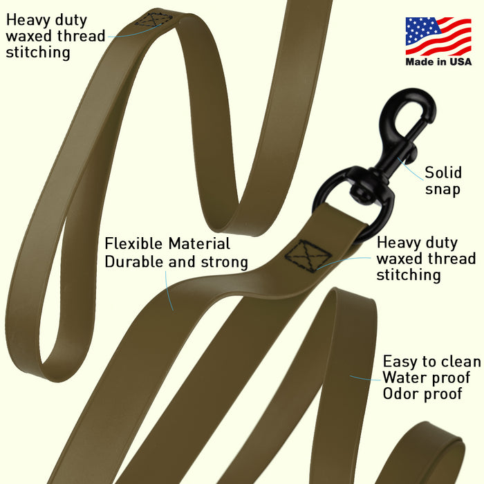 Biothane Waterproof Multi-Handle Dog Leash