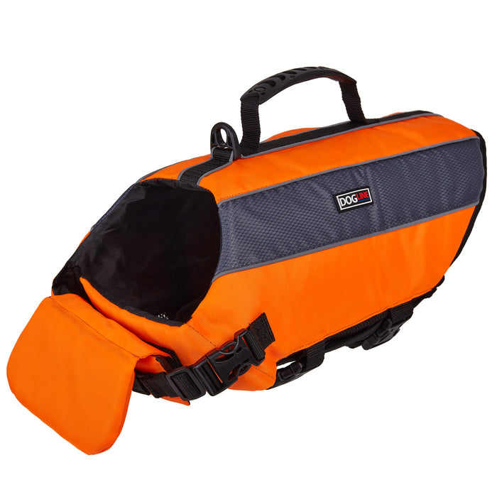 Orange Dog Life Vest Flotation Device