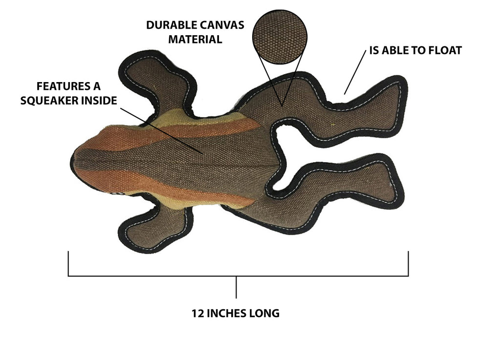 12" Nature Frog Animal Squeaky Dog Toy