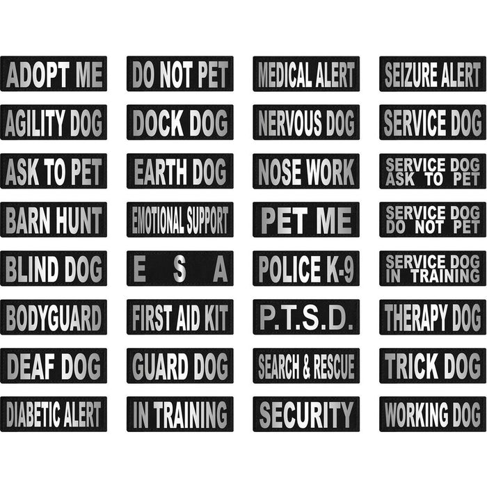 Reflective patches for pets - for dog harness, collar or vest