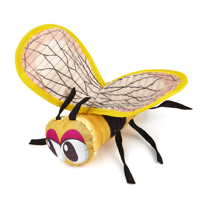 Bee squeaky dog toy with crinkle paper