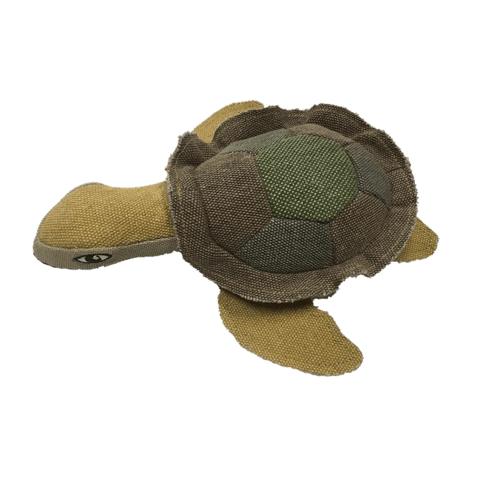 Turtle durable dog toy with a squeaker