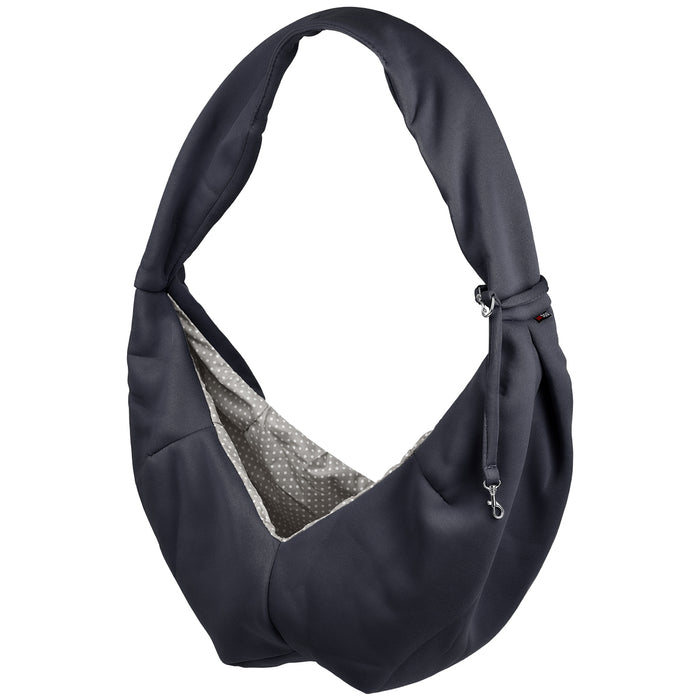 Black pet carrier sling bag for small dogs and cats