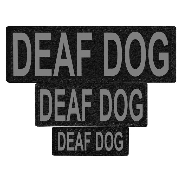 Deaf Dog reflective patch, 3 sizes to choose from