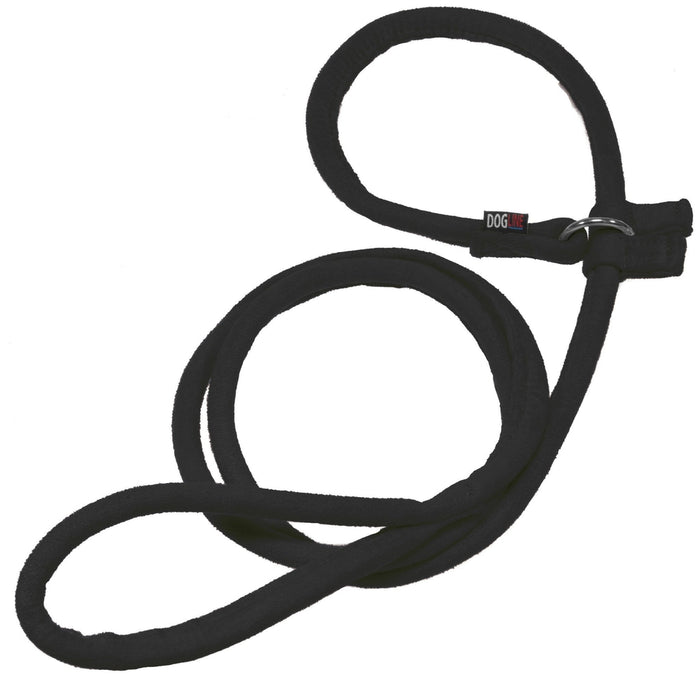Black microfiber dog slip lead