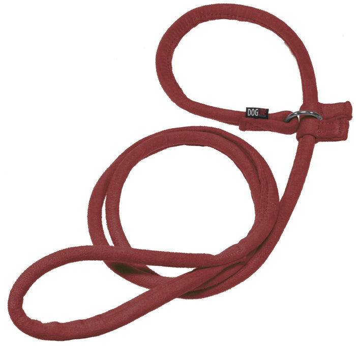 Red microfiber dog slip lead