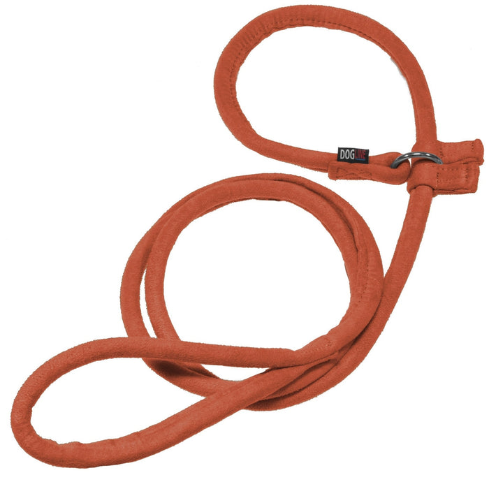 Orange microfiber dog slip lead