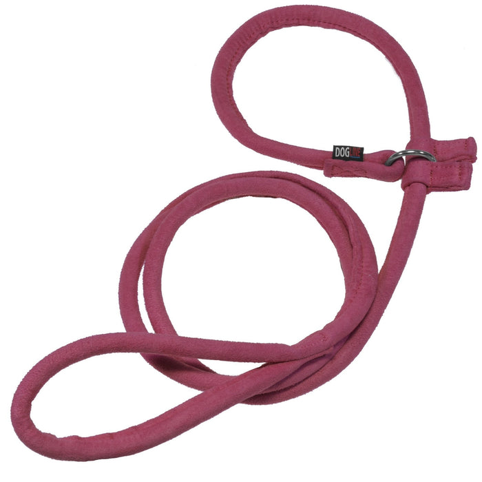Pink microfiber dog slip lead