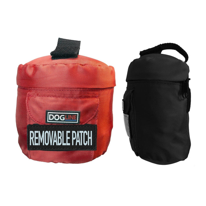 Nylon side bags for dog harness with loop backing for dog patch