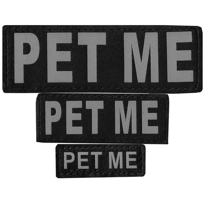 Pet Me reflective patch, 3 sizes to choose from