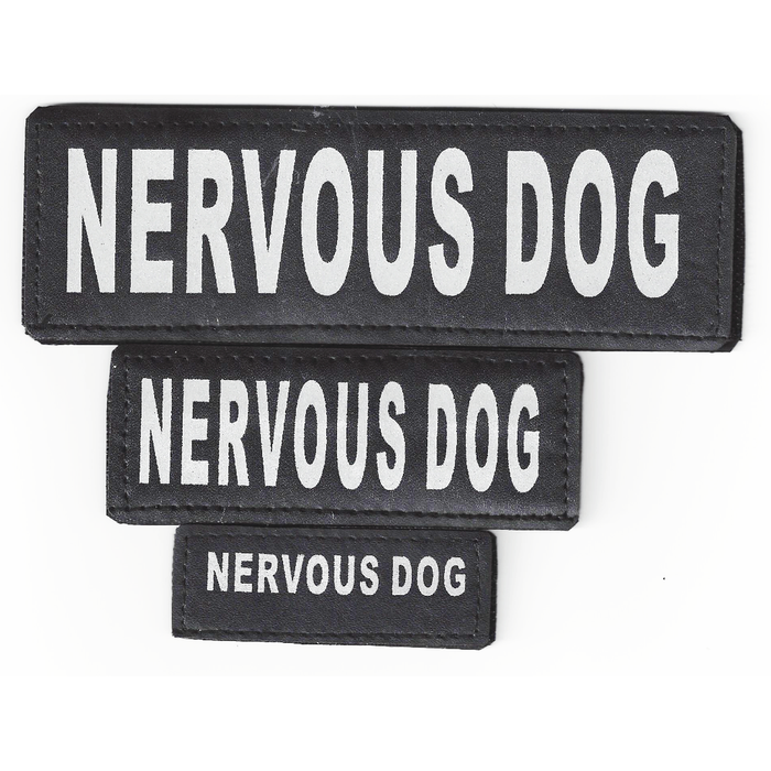 Nervous Dog reflective patch, 3 sizes to choose from