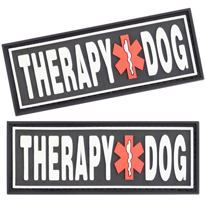 Dogline 3D Rubber Therapy Dog Removable Patches for Dog Harness and Vest