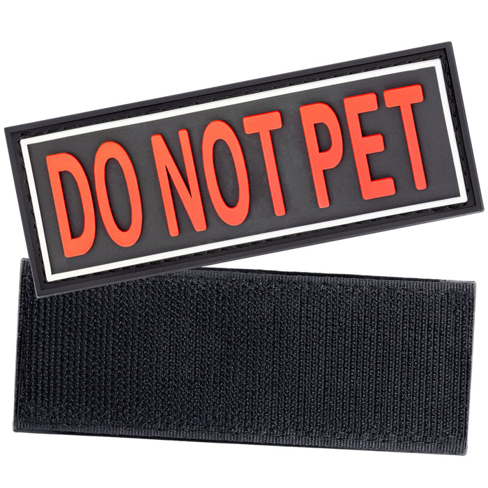 Dogline 3D Rubber Do Not Pet Removable Patches for Dog Harness and Vest