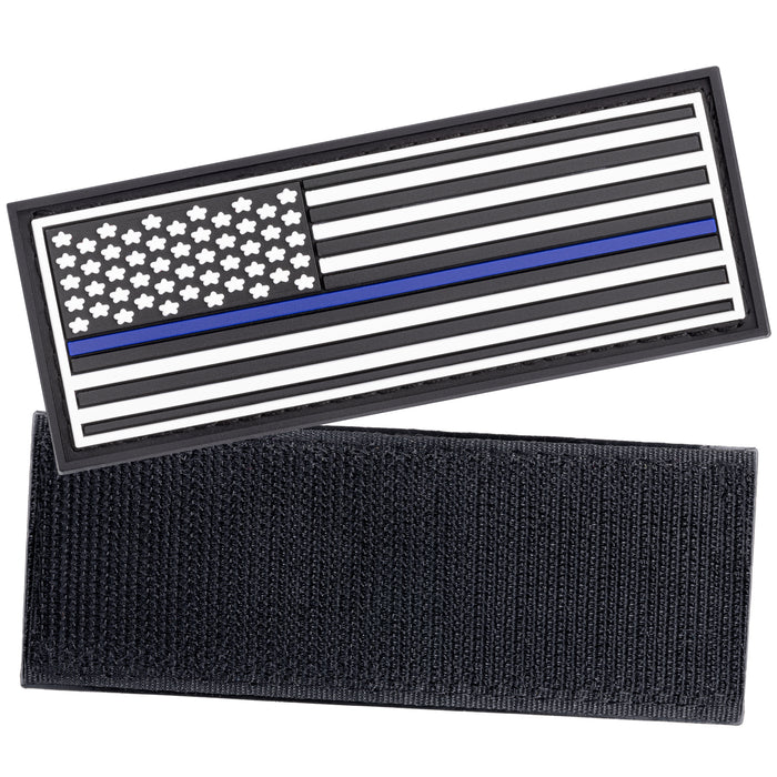 Dogline American Flag Thin Blue Line 3D Rubber Patches