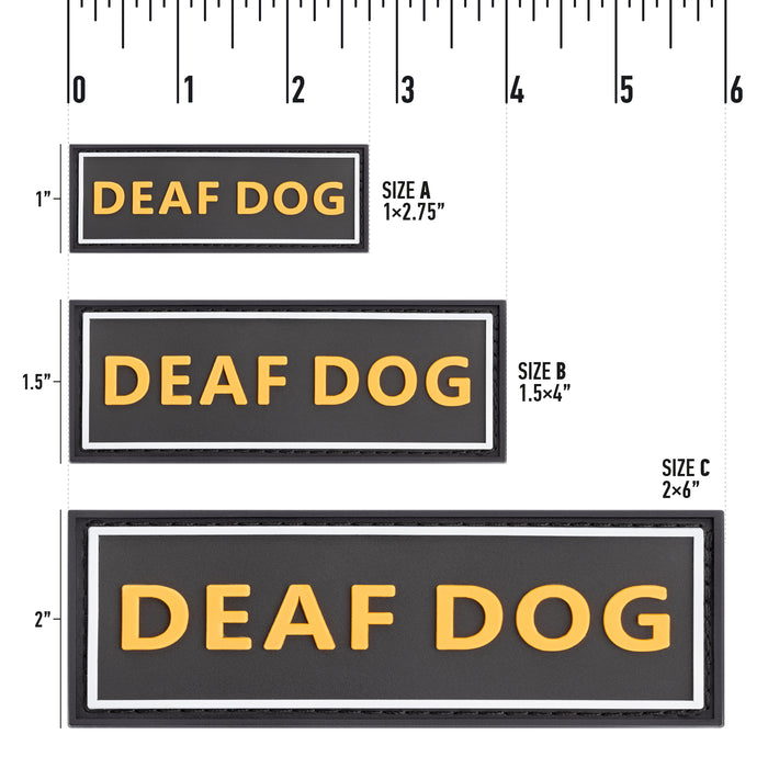 Dogline Deaf Dog 3D Rubber Patches