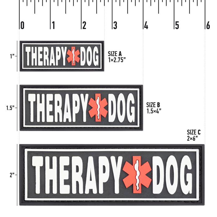 Dogline 3D Rubber Therapy Dog Removable Patches for Dog Harness and Vest