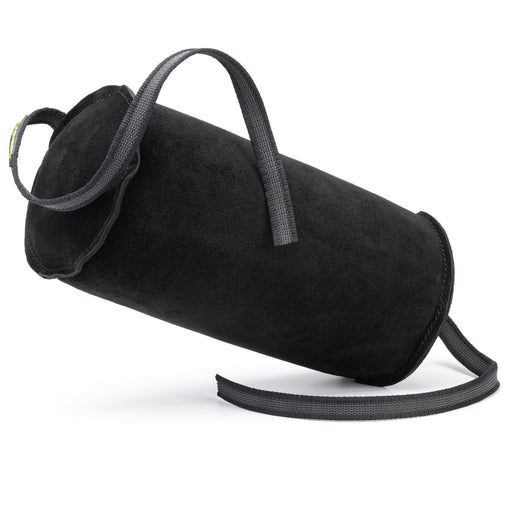 Dog training bite roll with two strap handles, made of leather