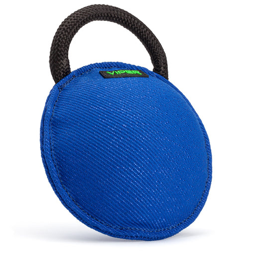 Dog training round bite pillow with one handle, made of French linen