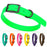 Biothane waterproof collar for dogs with black hardware, size S, from 12 to 15 inches long, tropical green, teal, orange, pink, yellow, violet, brown and 18 other color options