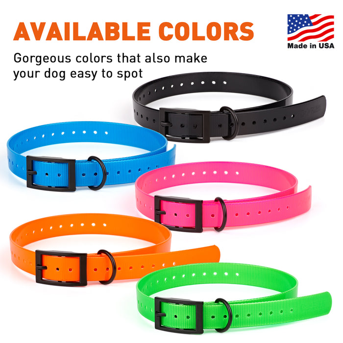 Biothane E-Collar Replacement Straps for dogs, 5 color options