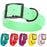 Biothane waterproof collar for dogs with black hardware, size XL, from 20 to 24 inches long, 1.5 inches wide, seafoam green, aqua blue, red, magenta, yellow, pastel and 19 other color options