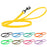 Lemon yellow 4ft leash for dogs with black hardware, made from waterproof Biothane; black, blue, teal, orange, green, brown, pink, purple and 16 other colors available